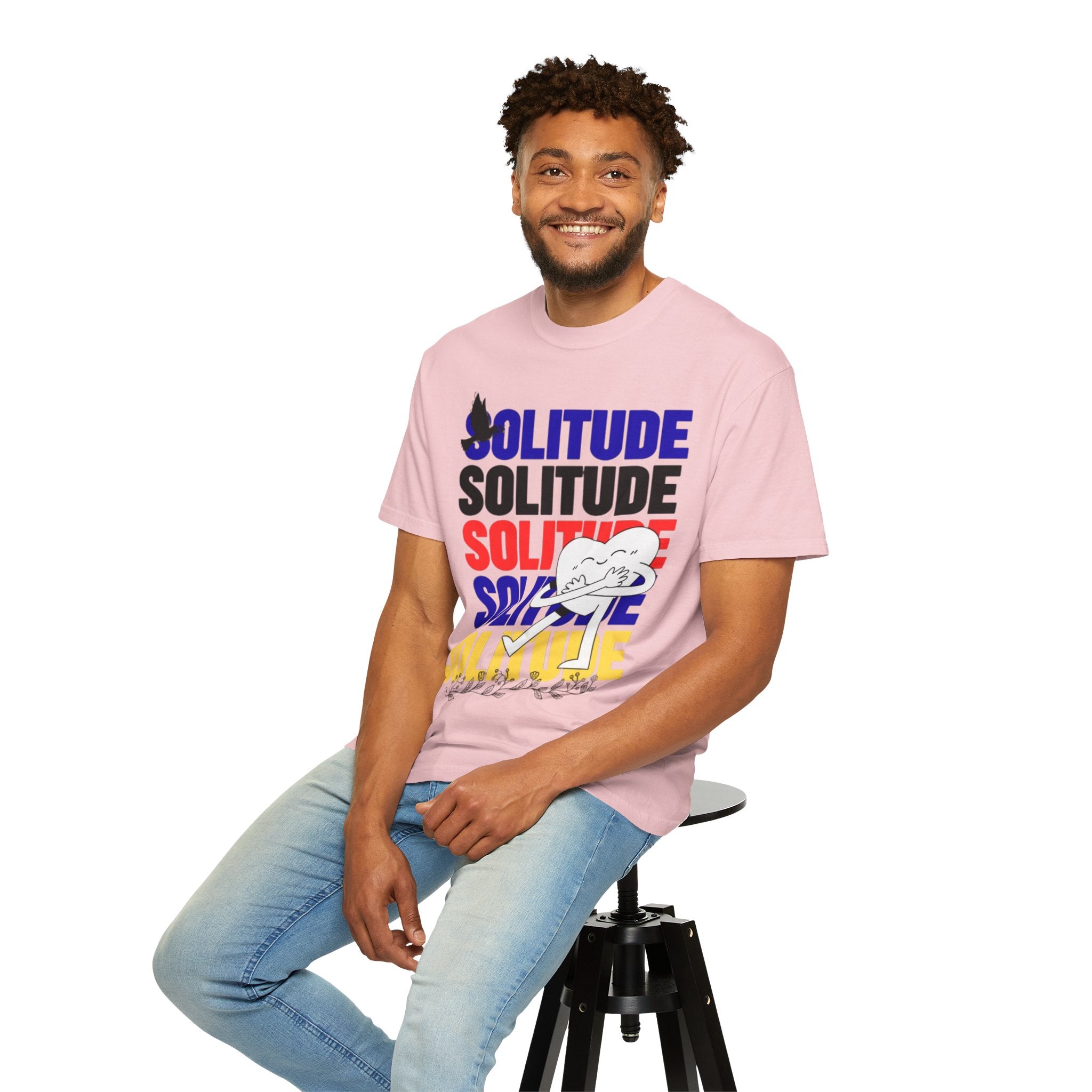 تي شيرت Solitude للجنسين مصبوغ بالكامل
