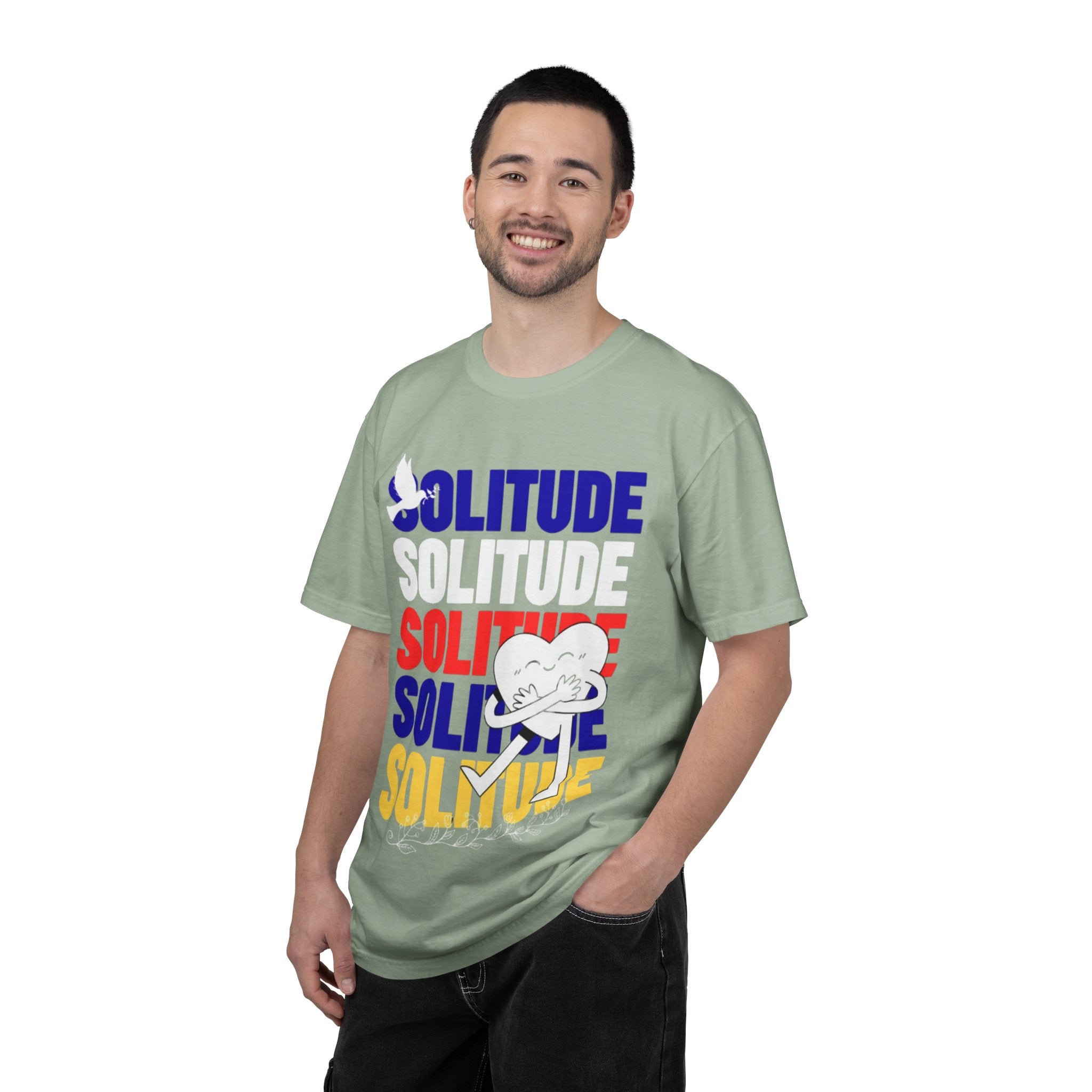 تي شيرت Solitude للجنسين مصبوغ بالكامل