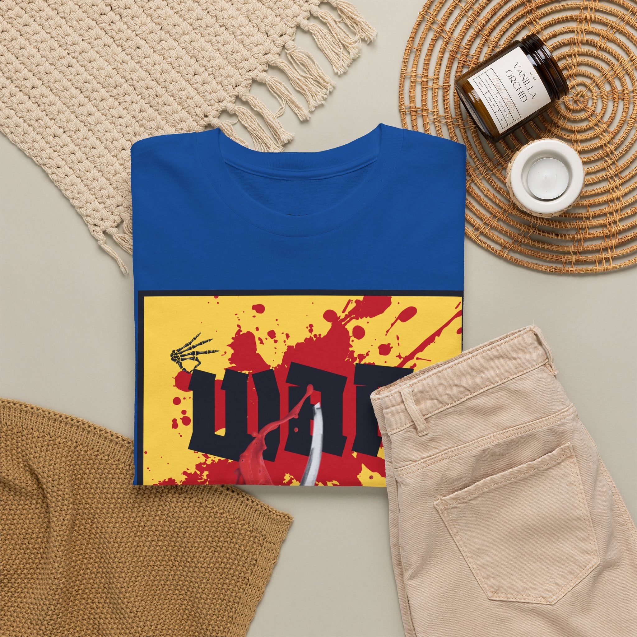WAR T-Shirt — Retro Protest Graphic Tee ("WAR" Bottle & Skeletons)