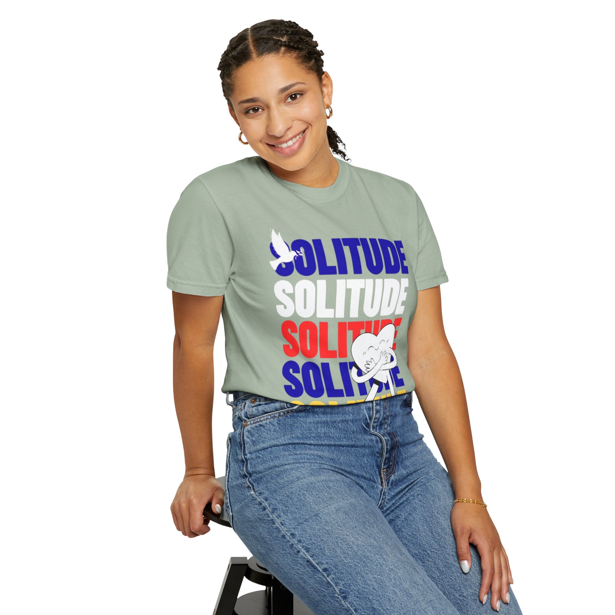 تي شيرت Solitude للجنسين مصبوغ بالكامل