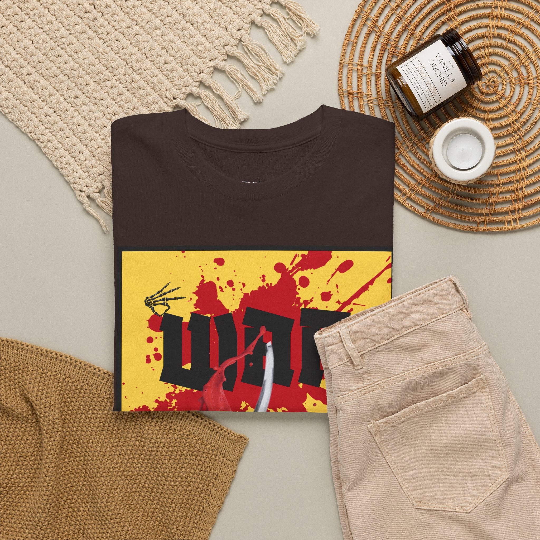 WAR T-Shirt — Retro Protest Graphic Tee ("WAR" Bottle & Skeletons)