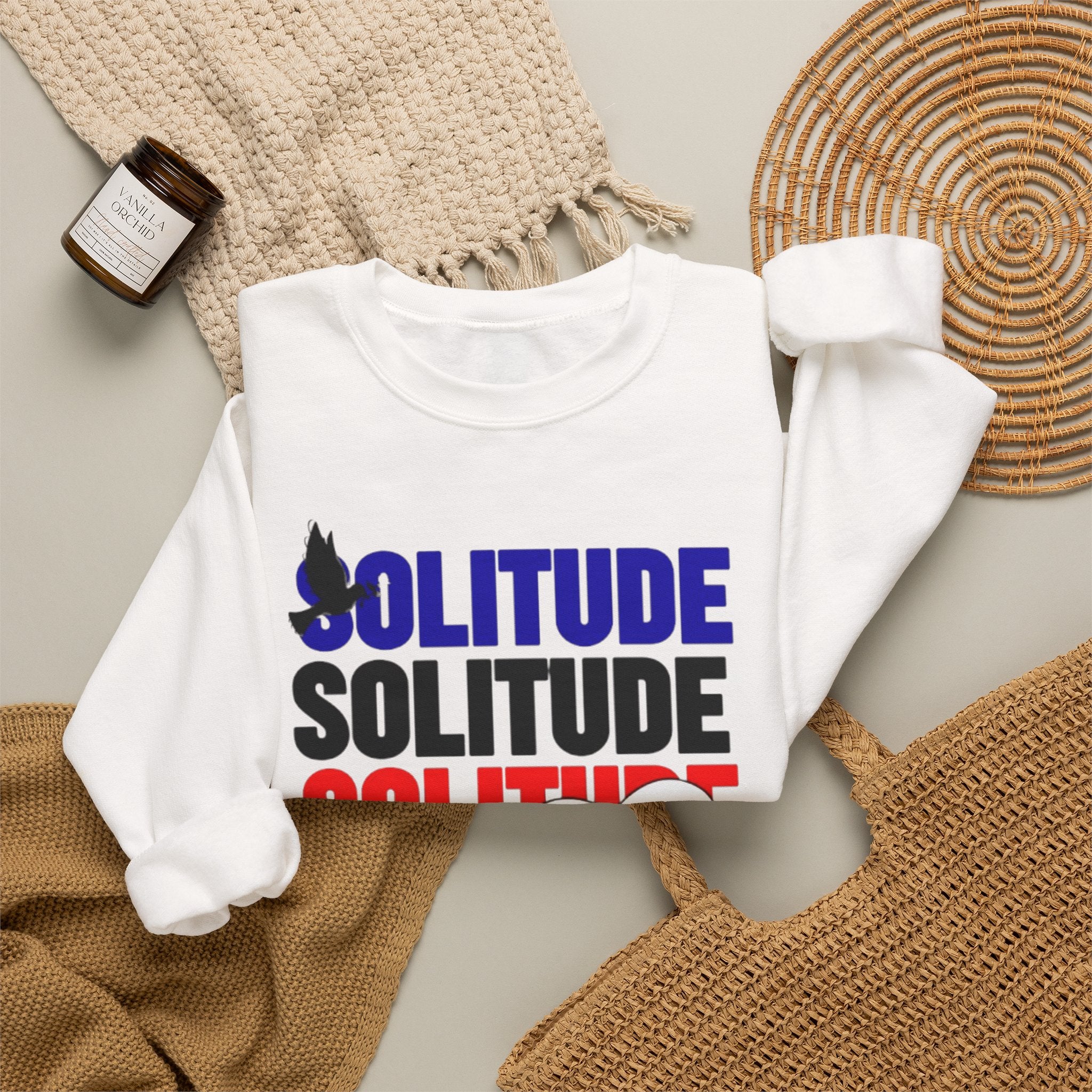 Solitude 남녀 공용 헤비 블렌드 크루넥 스웨트셔츠