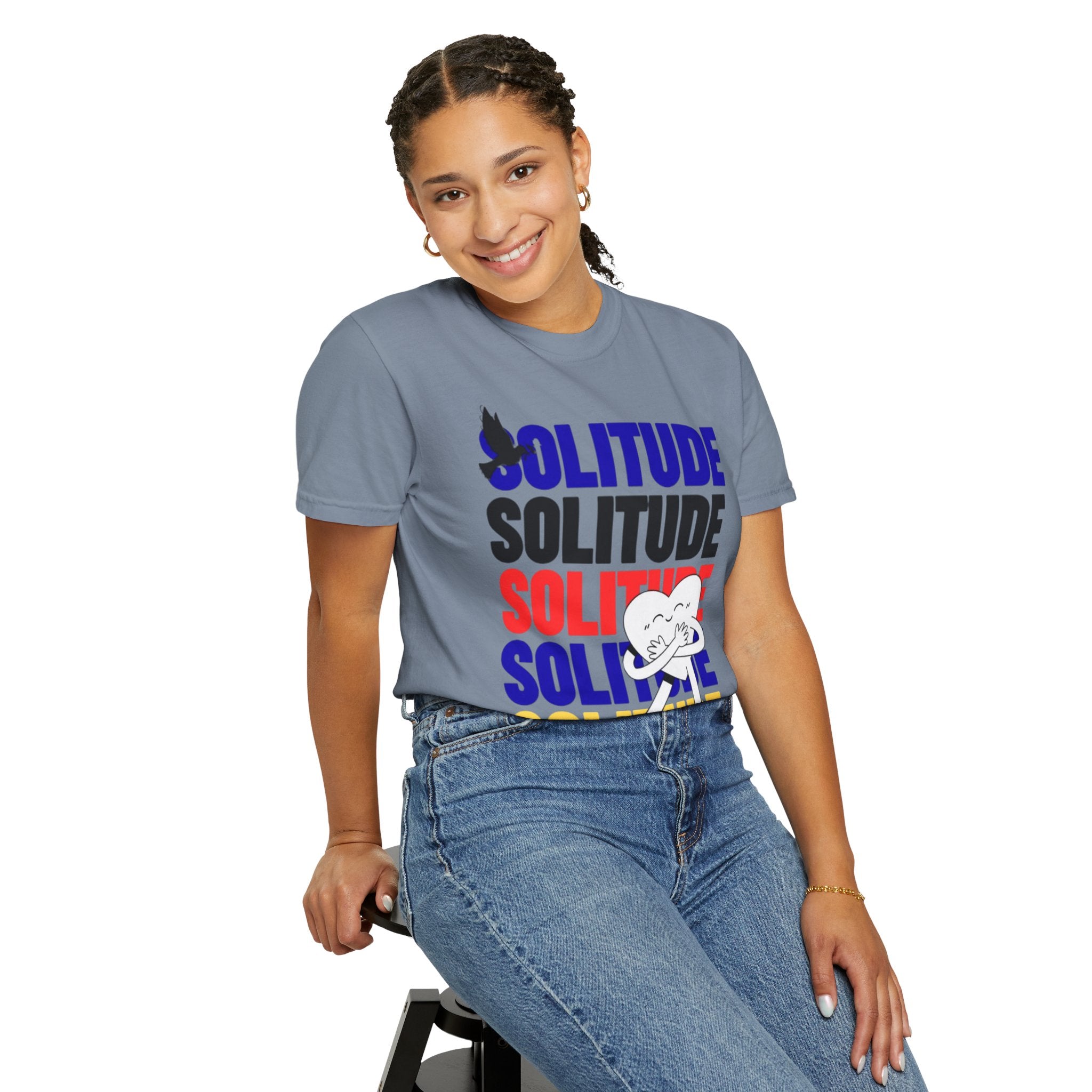تي شيرت Solitude للجنسين مصبوغ بالكامل