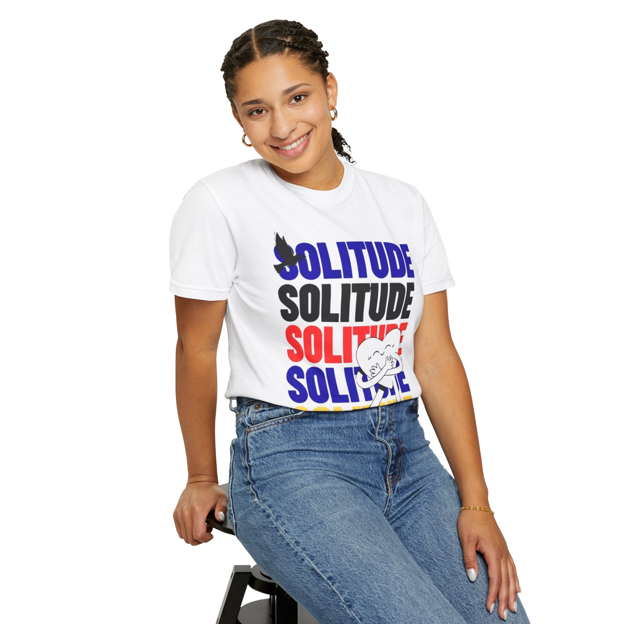 تي شيرت Solitude للجنسين مصبوغ بالكامل