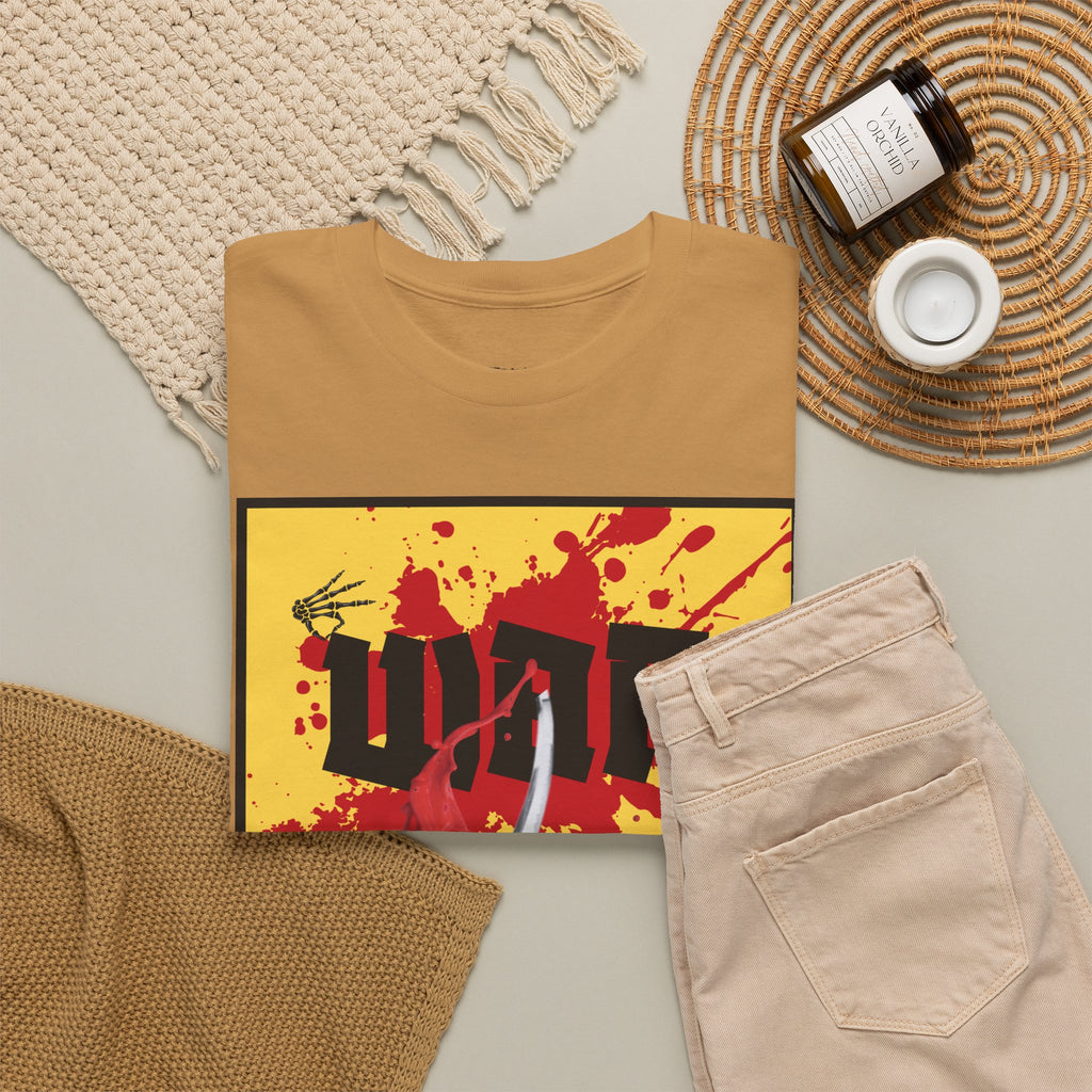 WAR T-Shirt — Retro Protest Graphic Tee ("WAR" Bottle & Skeletons)