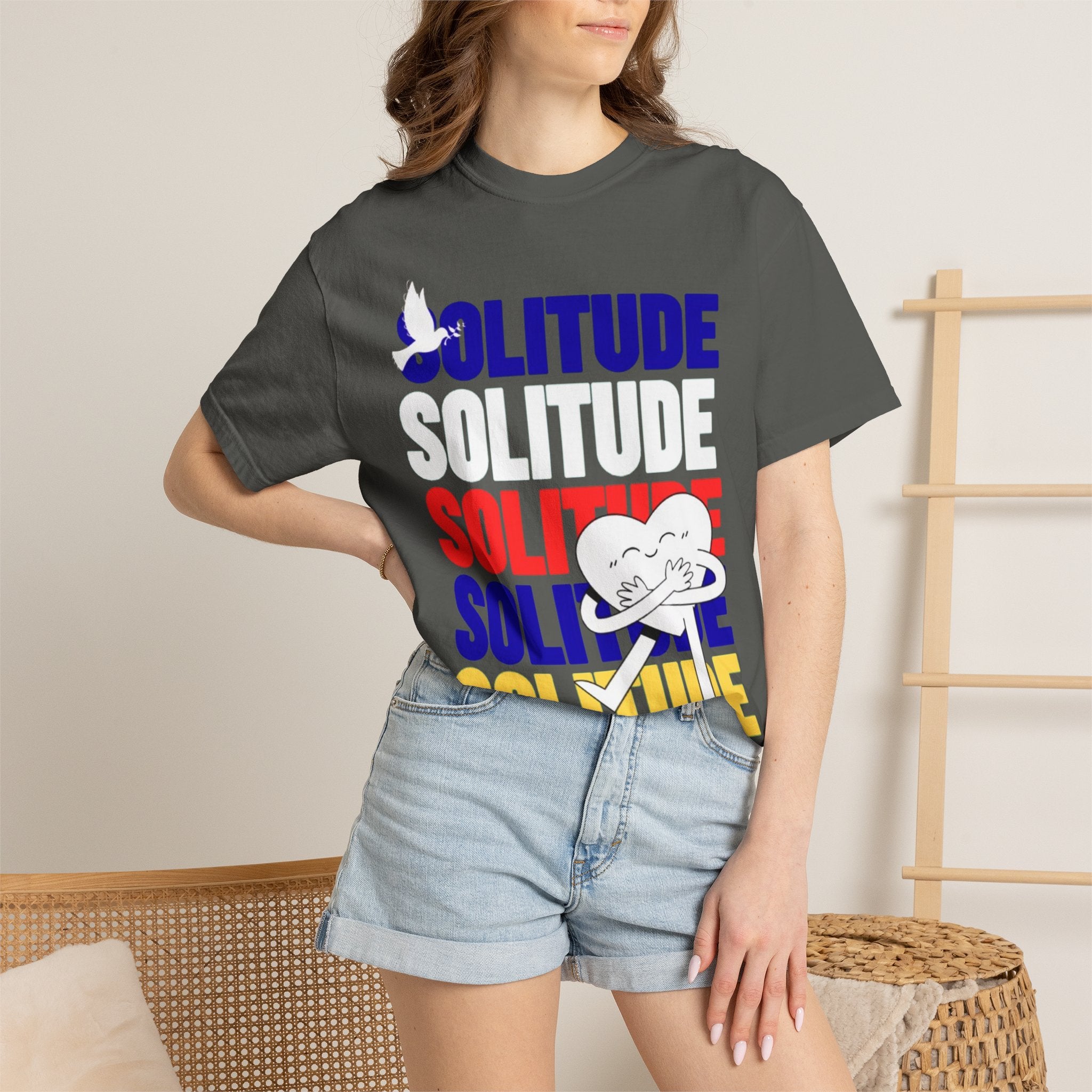 تي شيرت Solitude للجنسين مصبوغ بالكامل