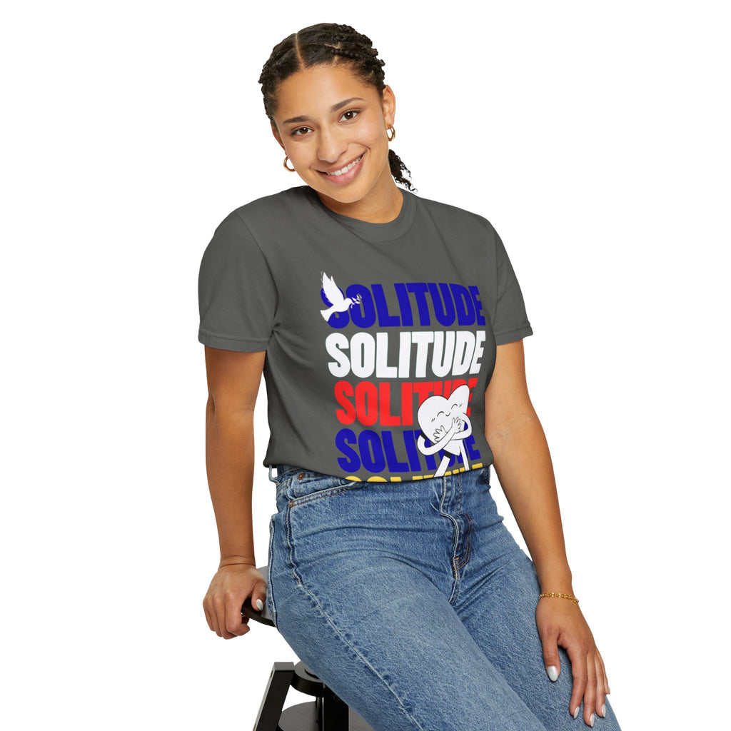 تي شيرت Solitude للجنسين مصبوغ بالكامل