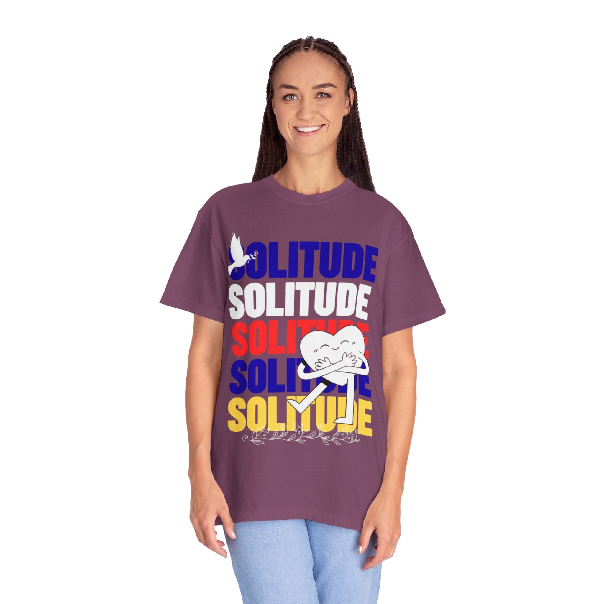 تي شيرت Solitude للجنسين مصبوغ بالكامل