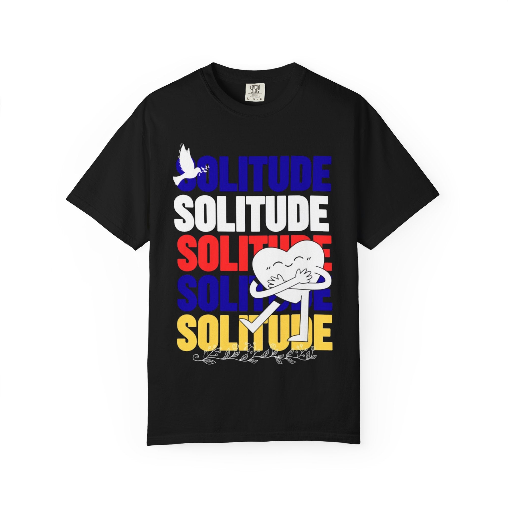 تي شيرت Solitude للجنسين مصبوغ بالكامل