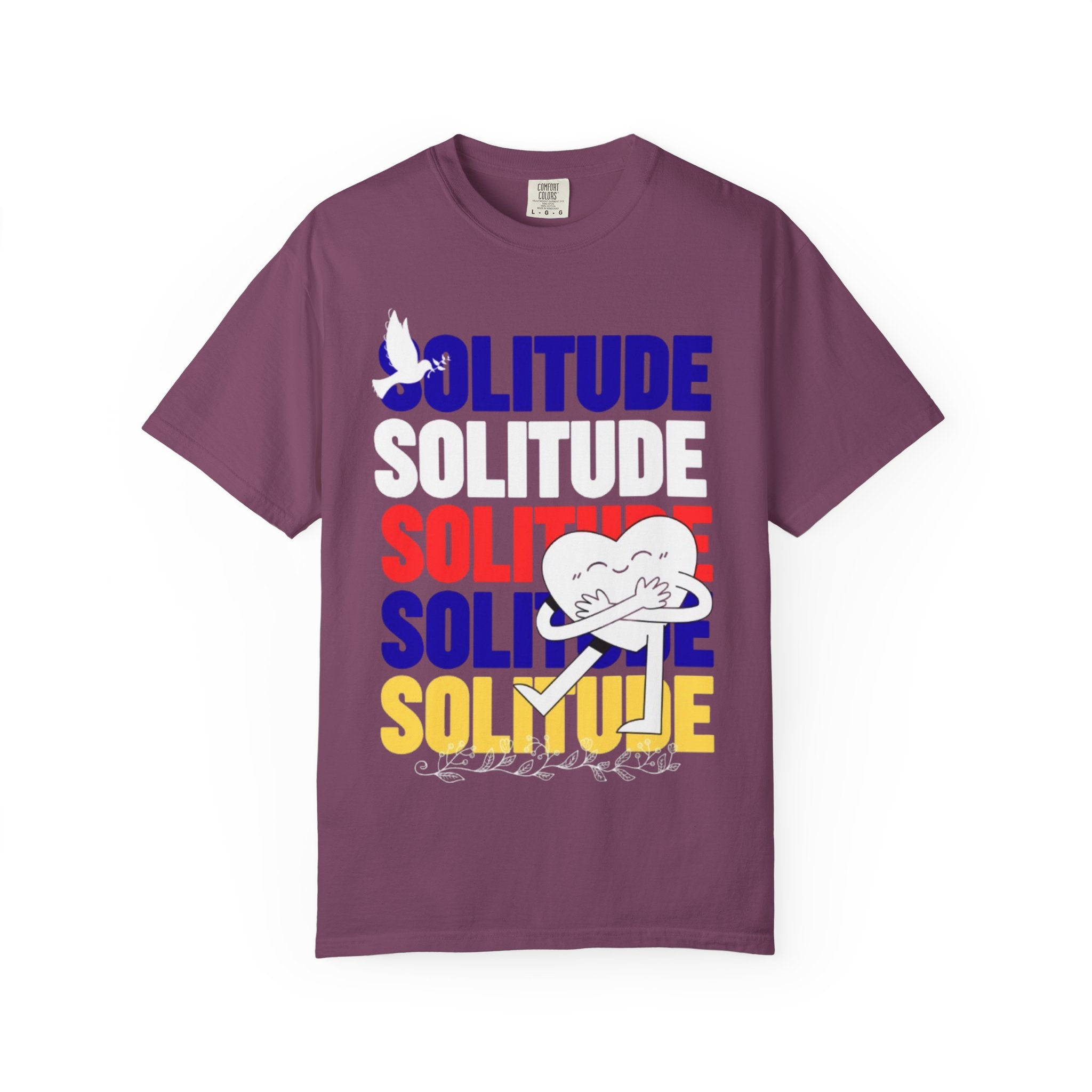 تي شيرت Solitude للجنسين مصبوغ بالكامل