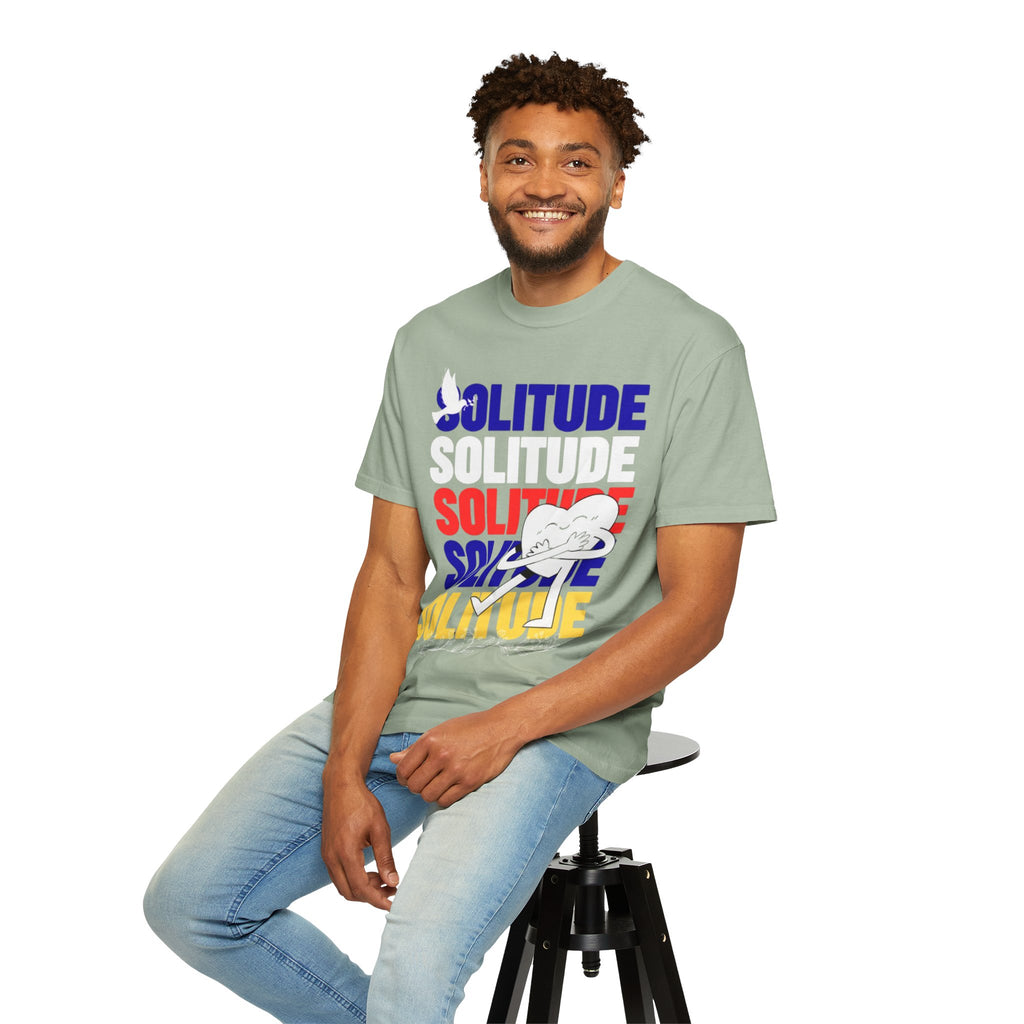 تي شيرت Solitude للجنسين مصبوغ بالكامل