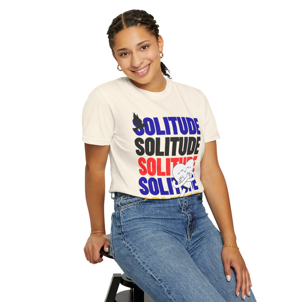 تي شيرت Solitude للجنسين مصبوغ بالكامل