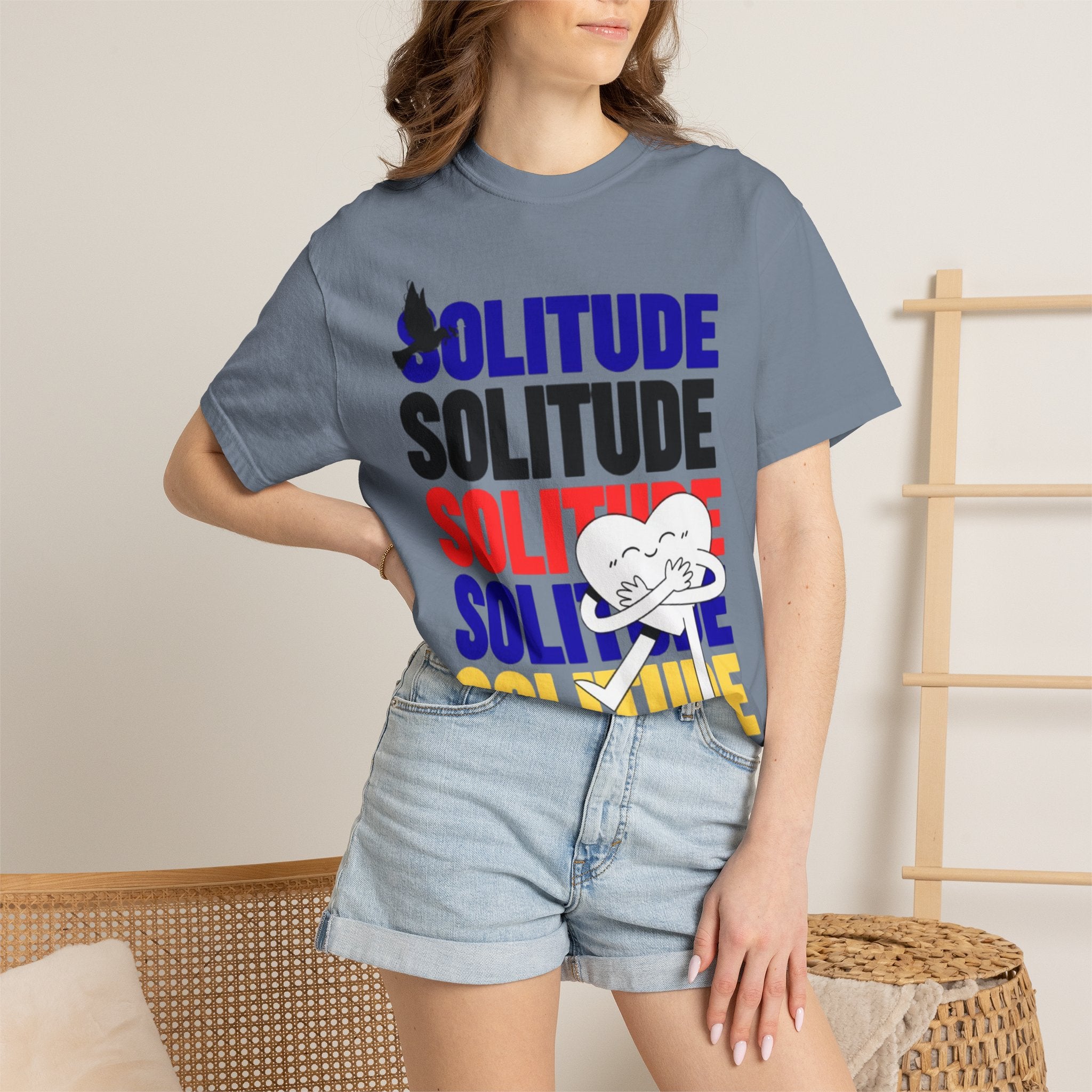 تي شيرت Solitude للجنسين مصبوغ بالكامل