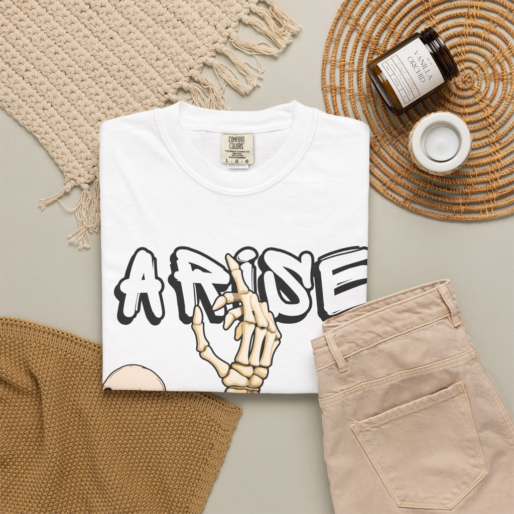 Arise To Success 남녀공용 가먼트 다잉 티셔츠