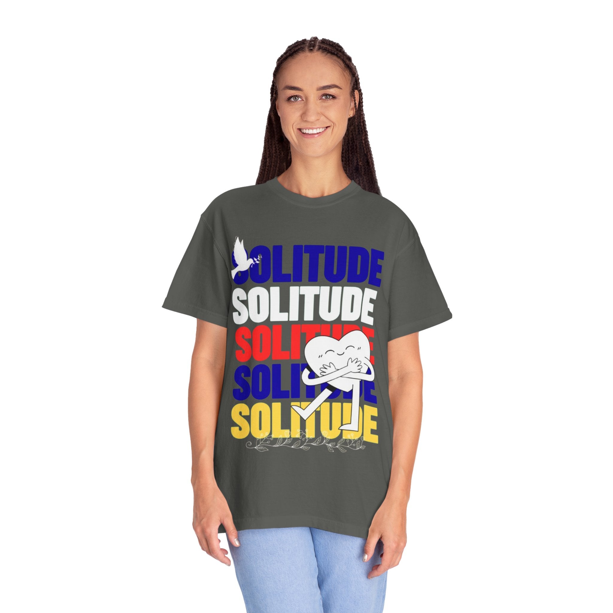 تي شيرت Solitude للجنسين مصبوغ بالكامل