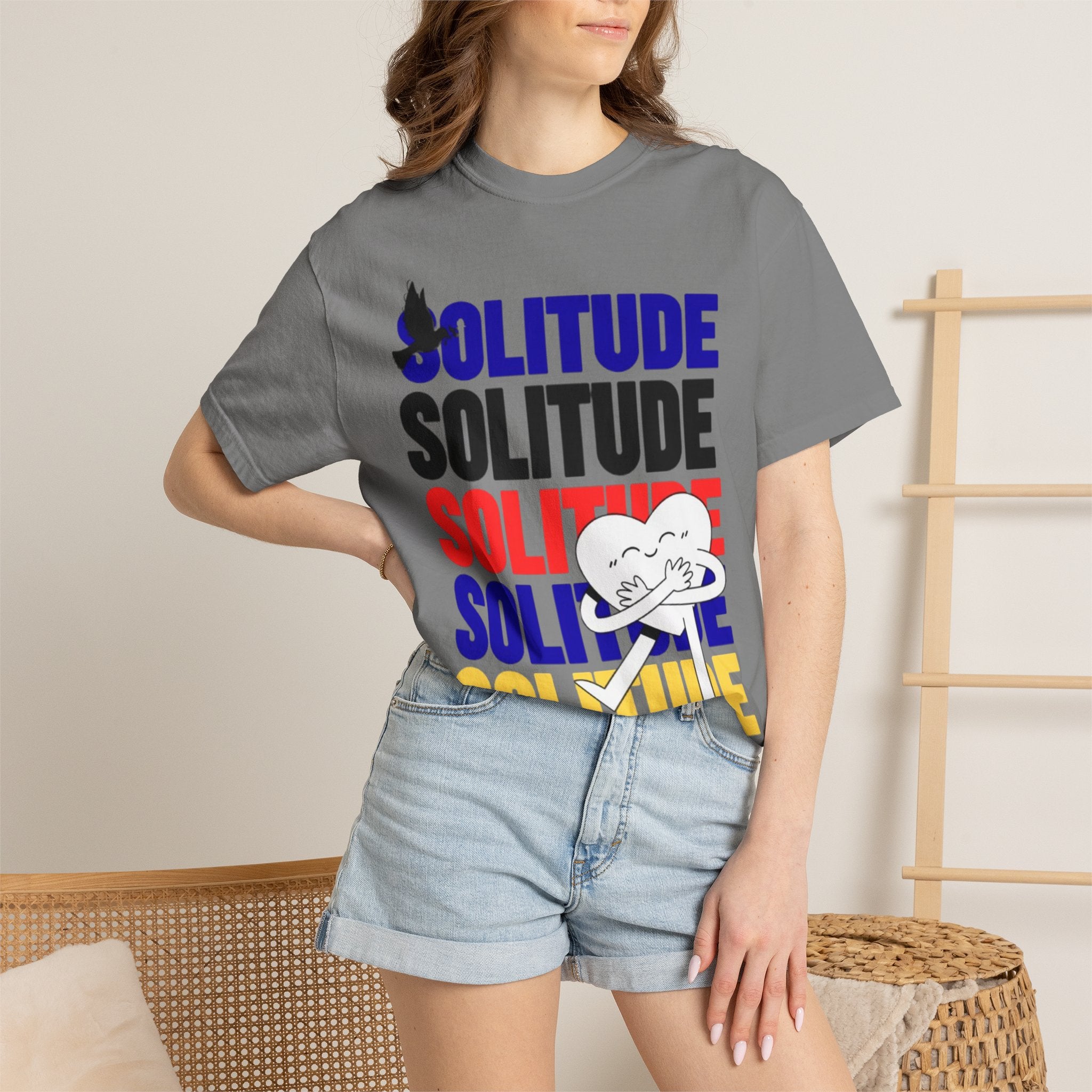 تي شيرت Solitude للجنسين مصبوغ بالكامل