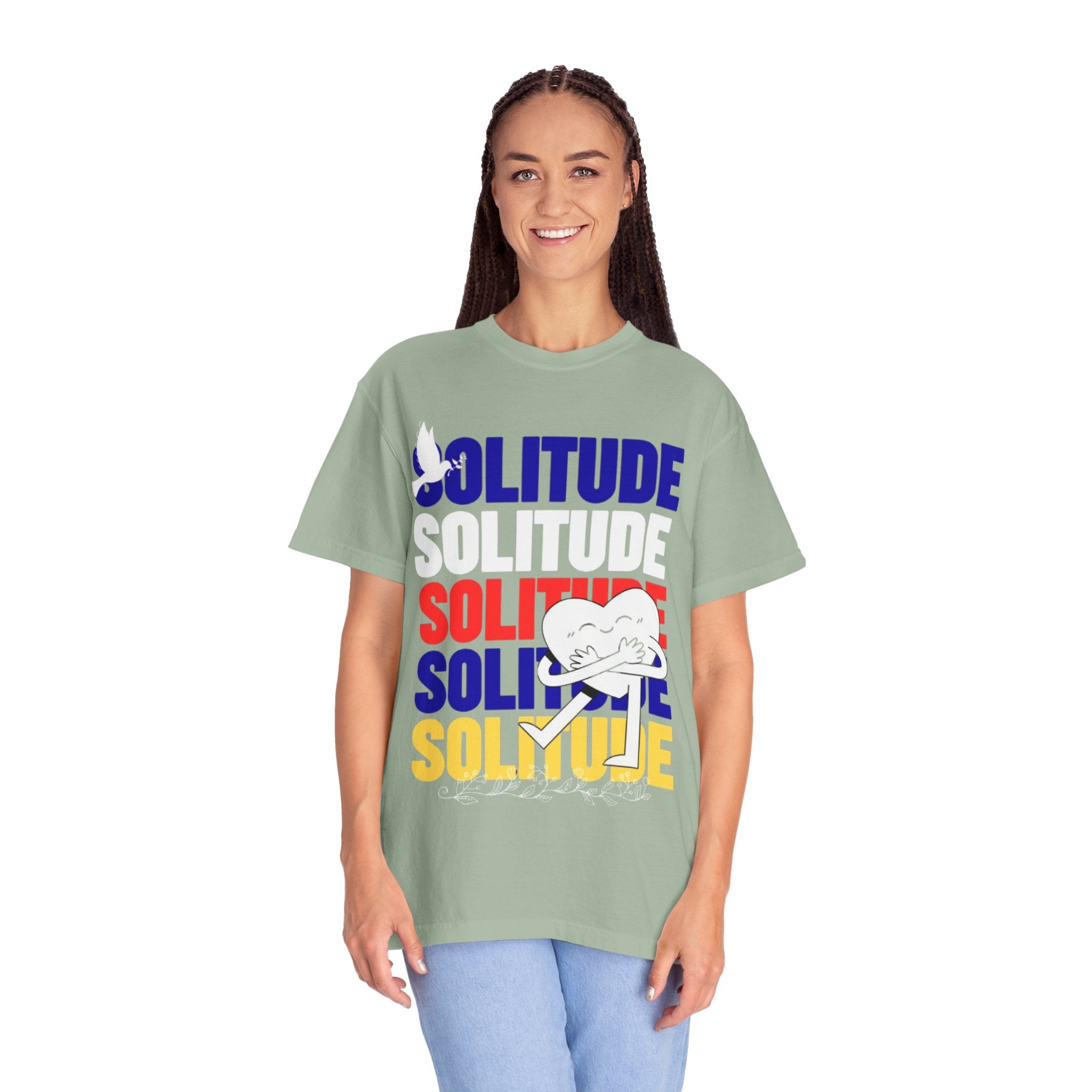 تي شيرت Solitude للجنسين مصبوغ بالكامل