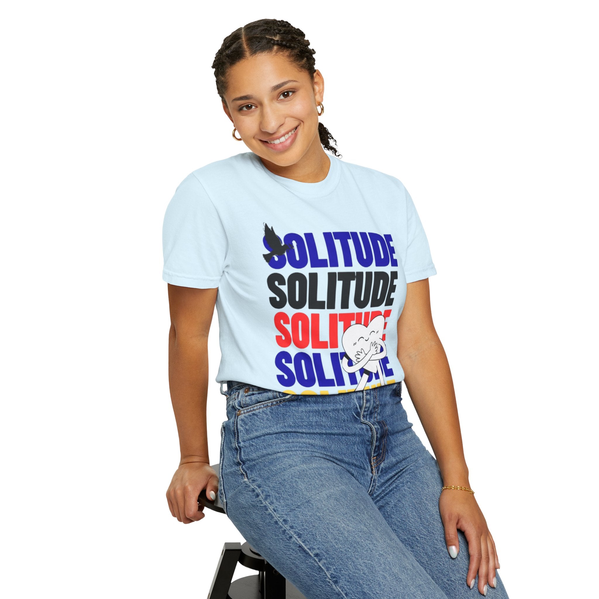 تي شيرت Solitude للجنسين مصبوغ بالكامل