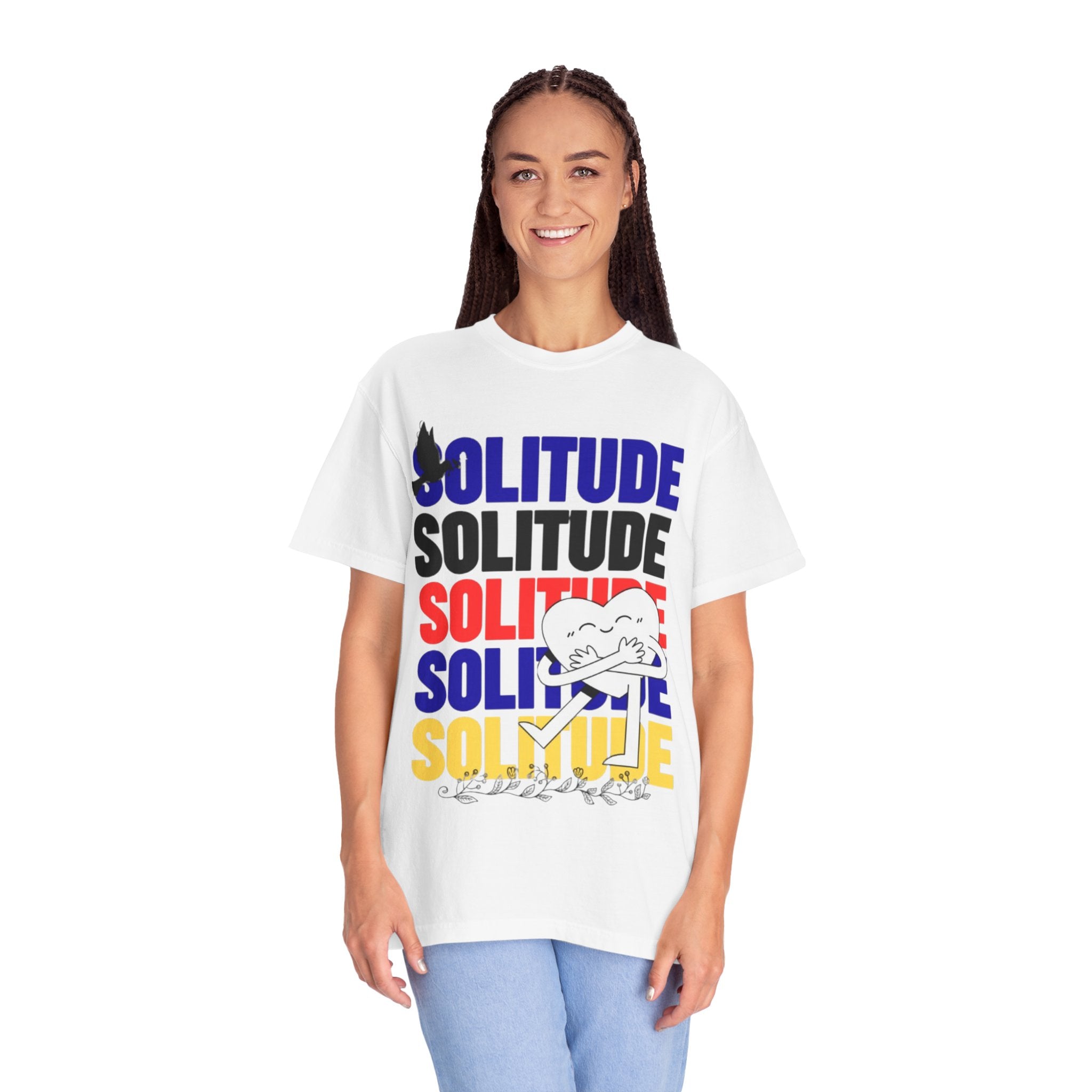 تي شيرت Solitude للجنسين مصبوغ بالكامل