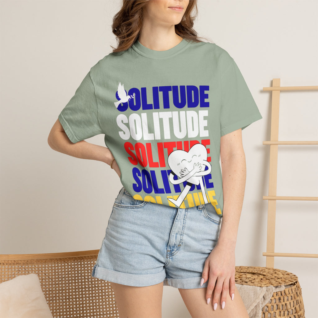 تي شيرت Solitude للجنسين مصبوغ بالكامل