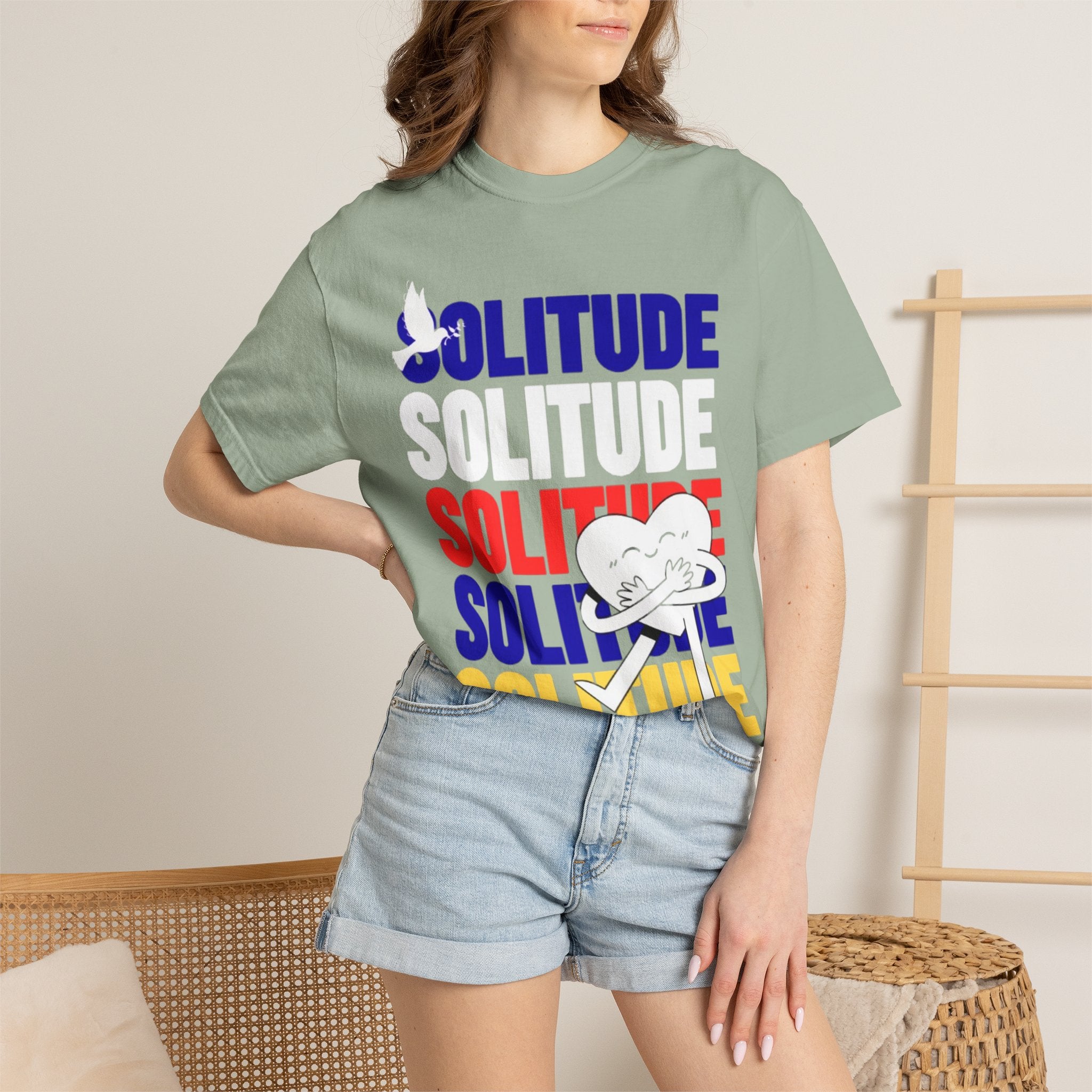 تي شيرت Solitude للجنسين مصبوغ بالكامل