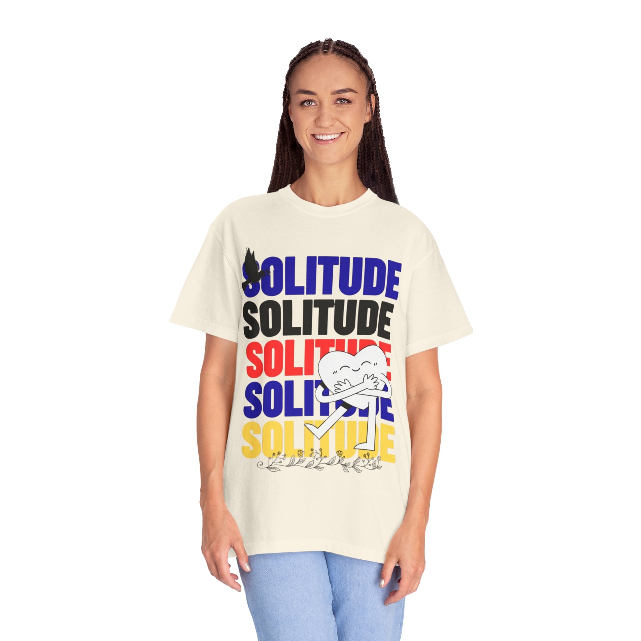 تي شيرت Solitude للجنسين مصبوغ بالكامل