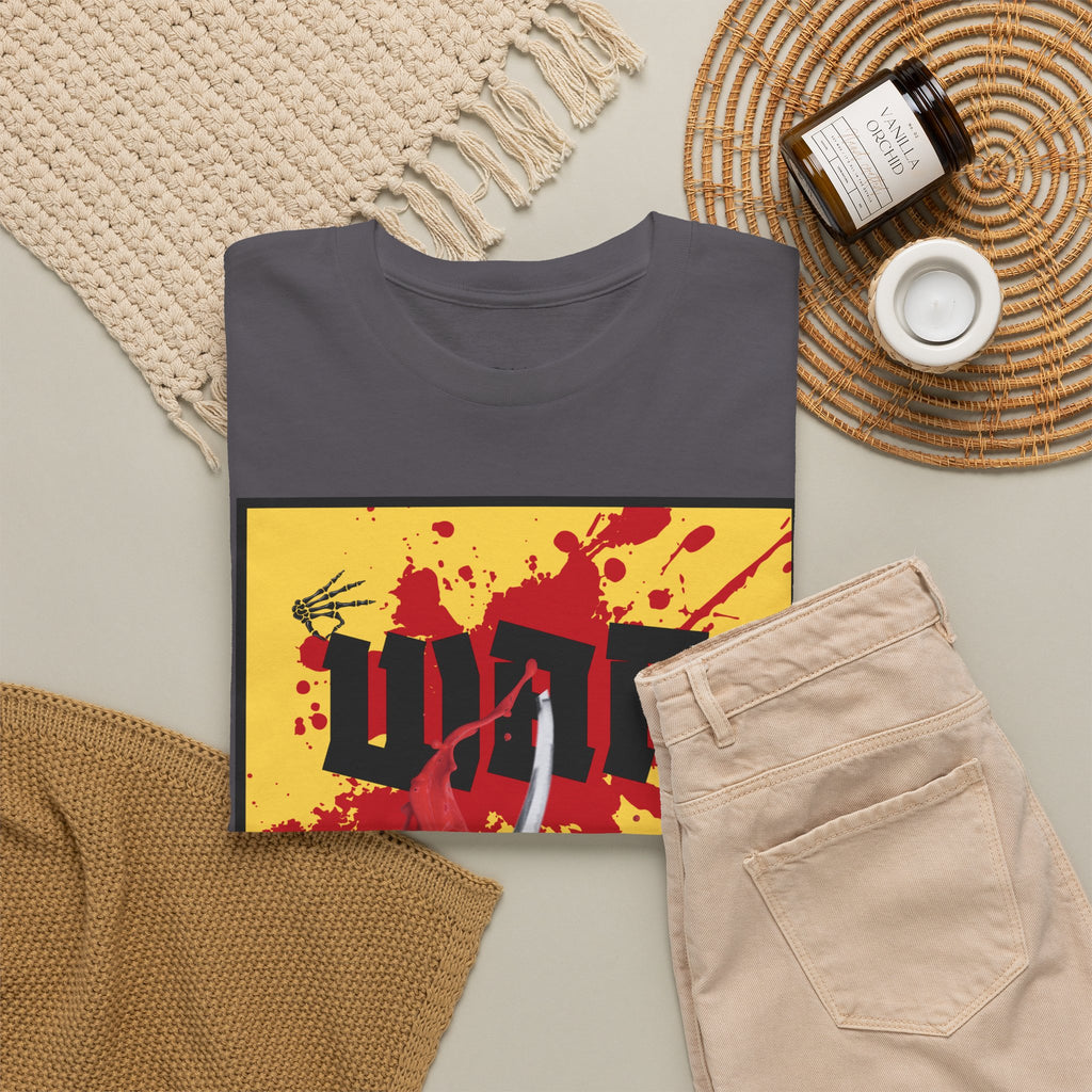 WAR T-Shirt — Retro Protest Graphic Tee ("WAR" Bottle & Skeletons)