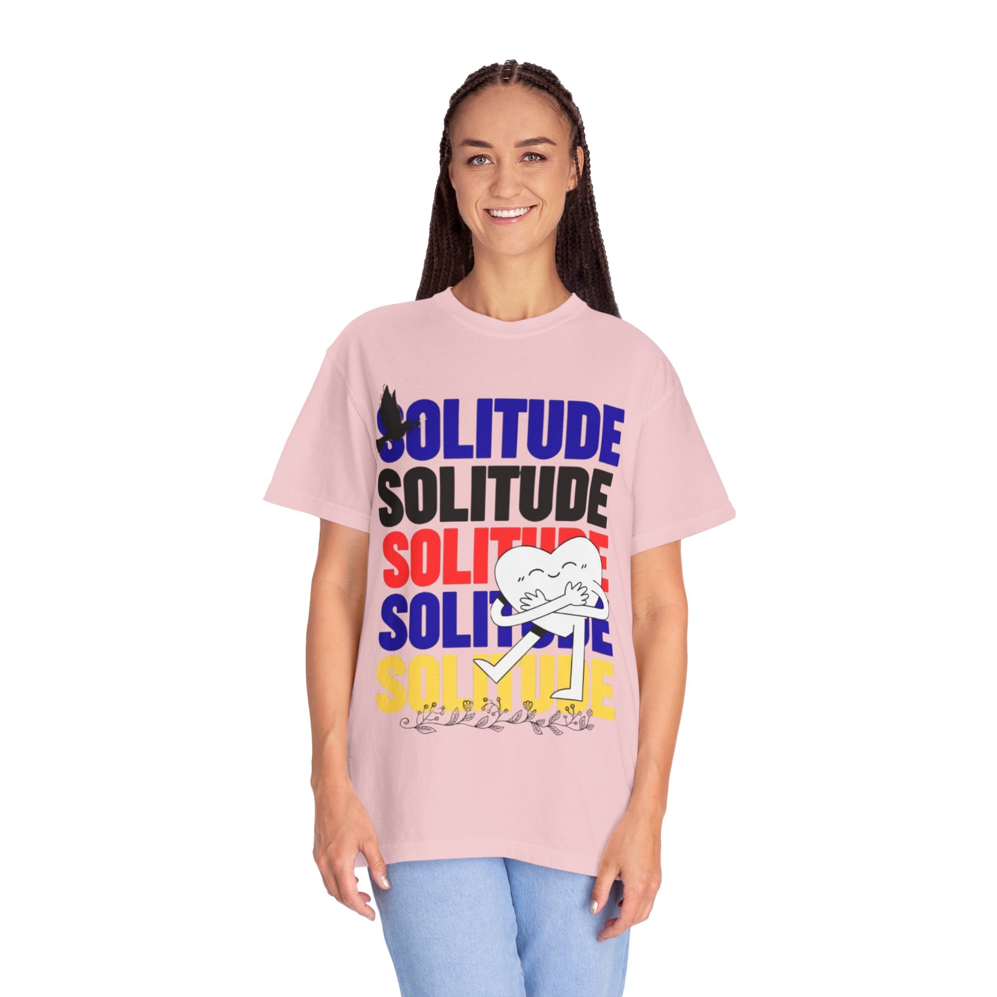 تي شيرت Solitude للجنسين مصبوغ بالكامل