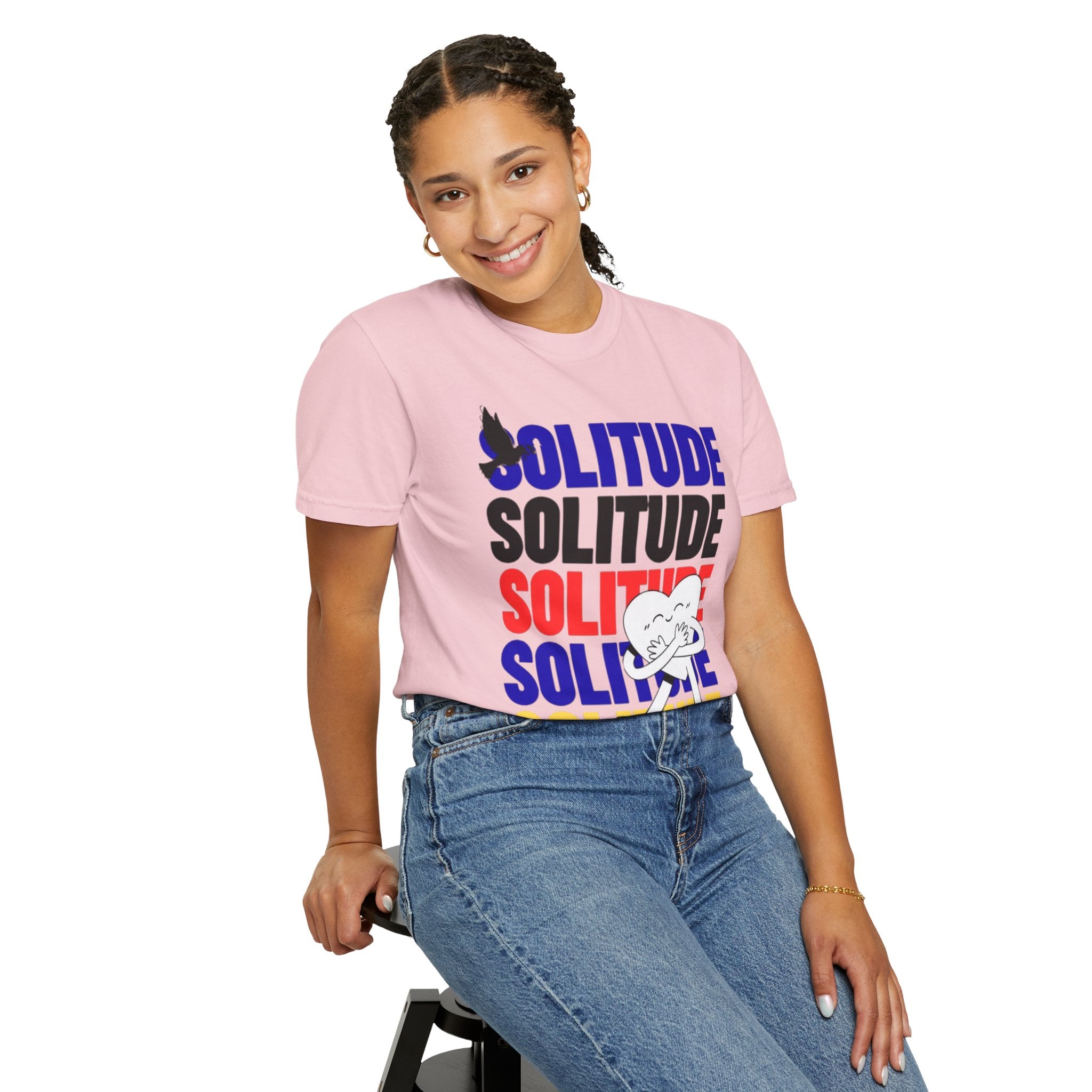 تي شيرت Solitude للجنسين مصبوغ بالكامل