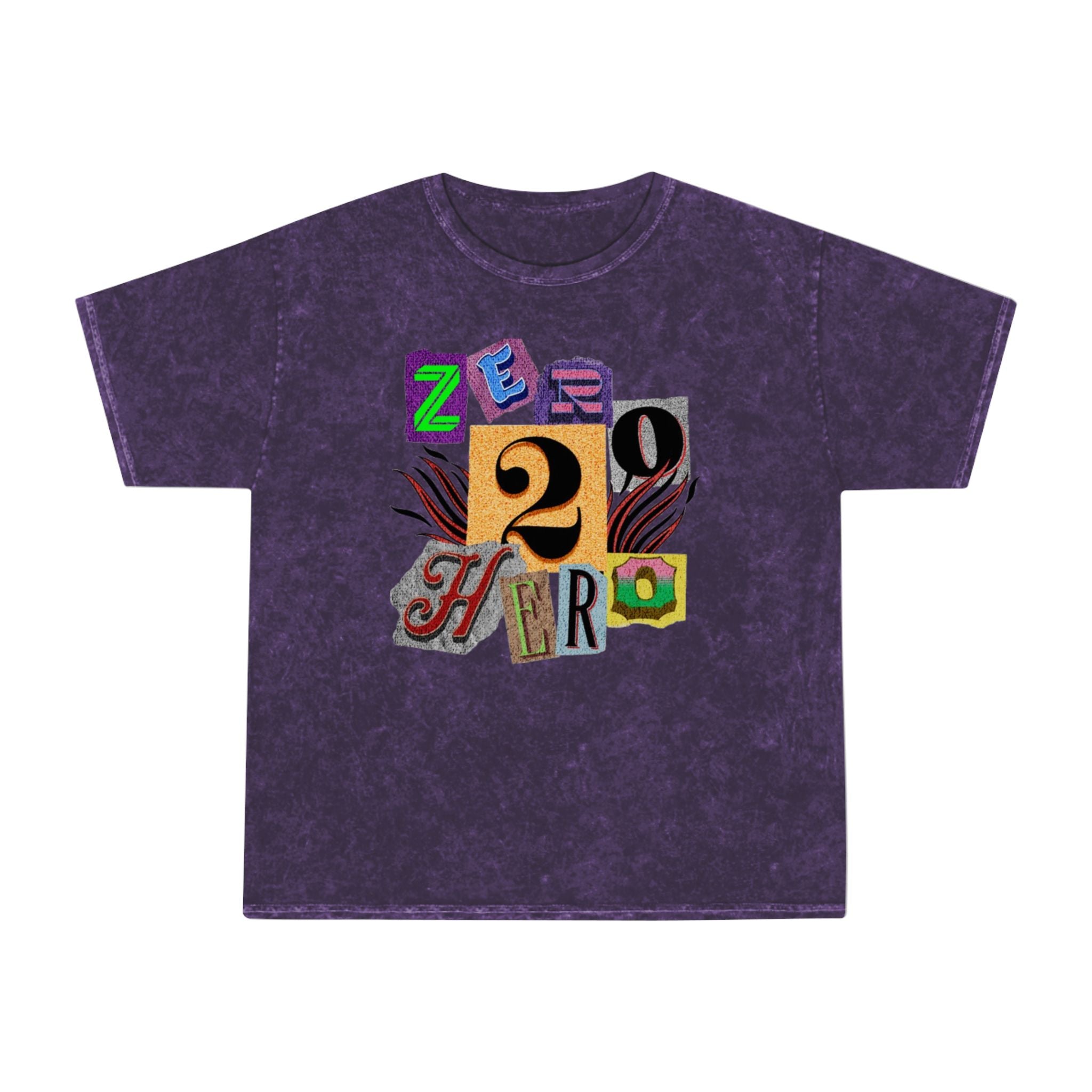 Zero To Hero Unisex Mineral Wash T-Shirt