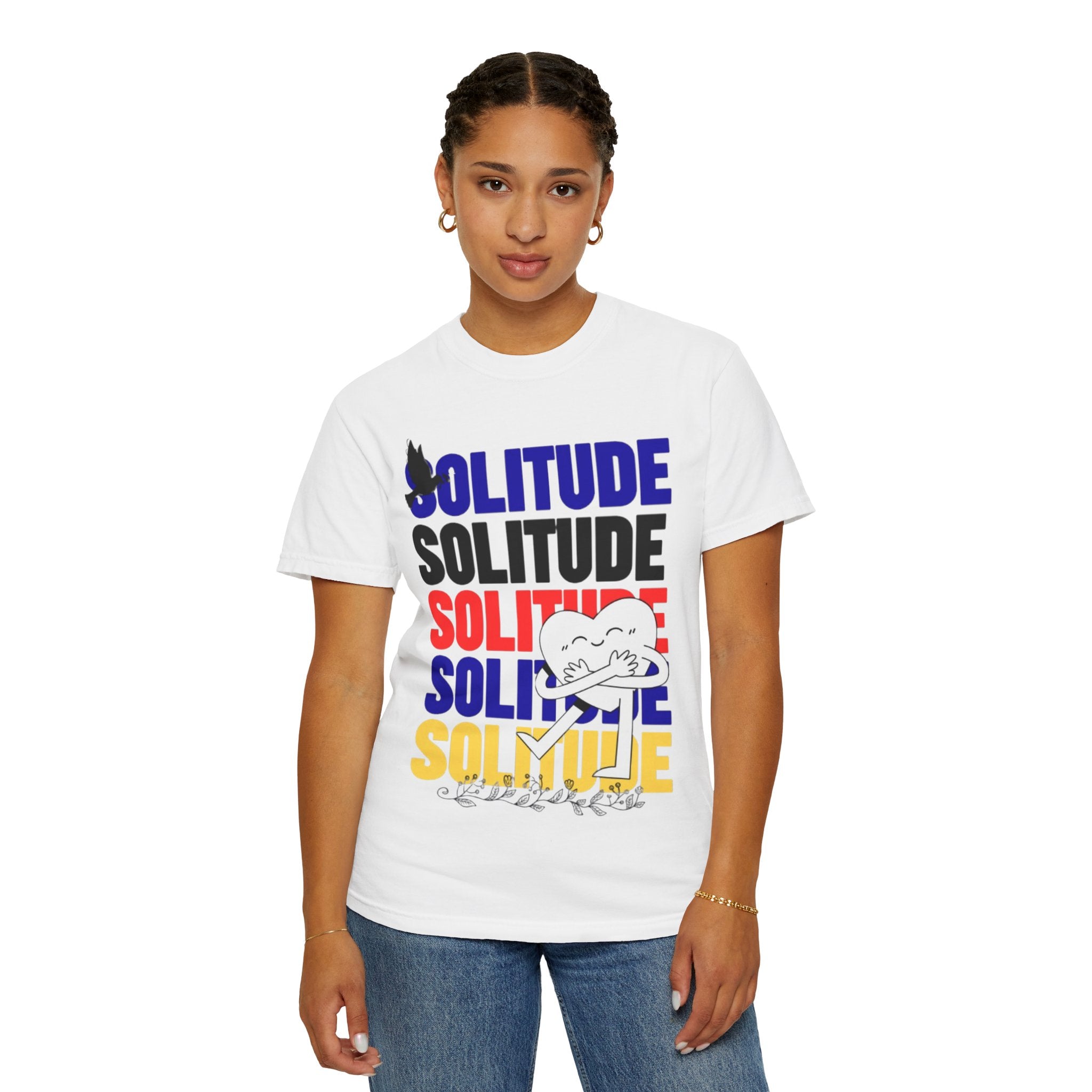 تي شيرت Solitude للجنسين مصبوغ بالكامل