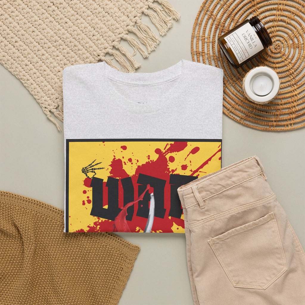 WAR T-Shirt — Retro Protest Graphic Tee ("WAR" Bottle & Skeletons)