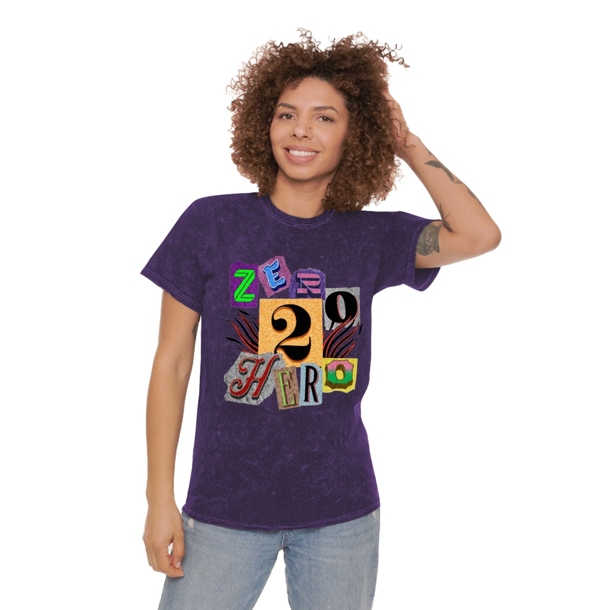 Zero To Hero Unisex Mineral Wash T-Shirt