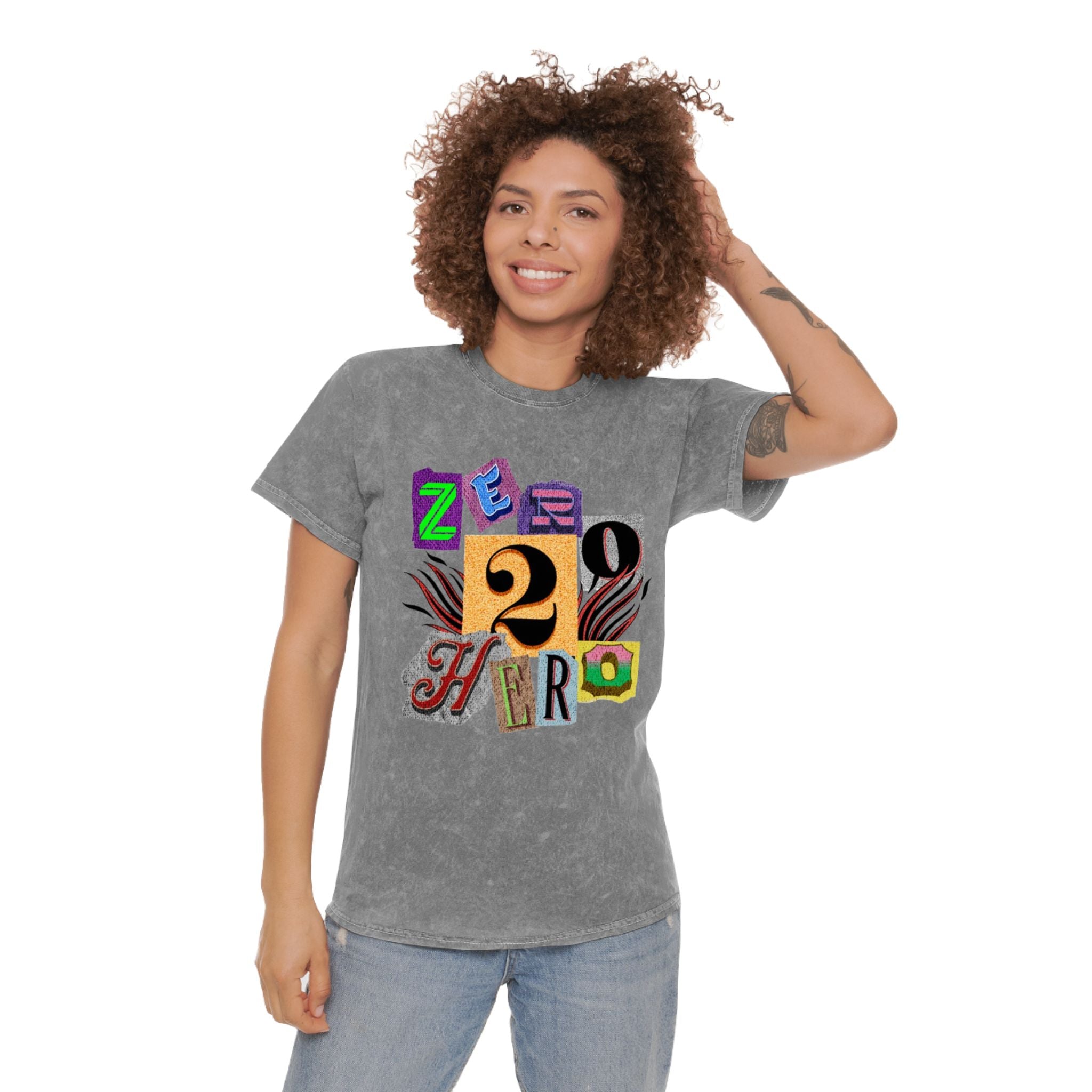 Zero To Hero Unisex Mineral Wash T-Shirt