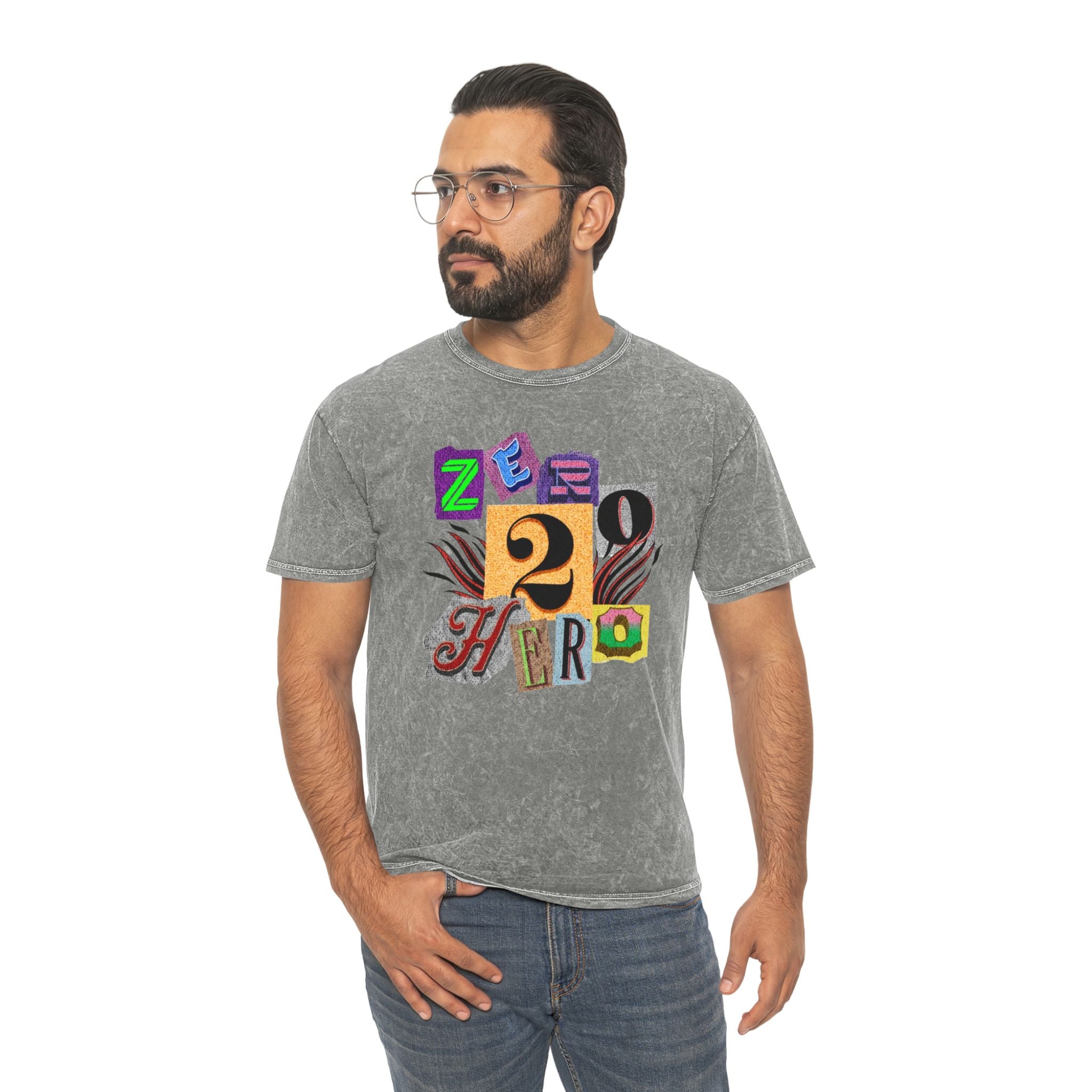 Zero To Hero Unisex Mineral Wash T-Shirt