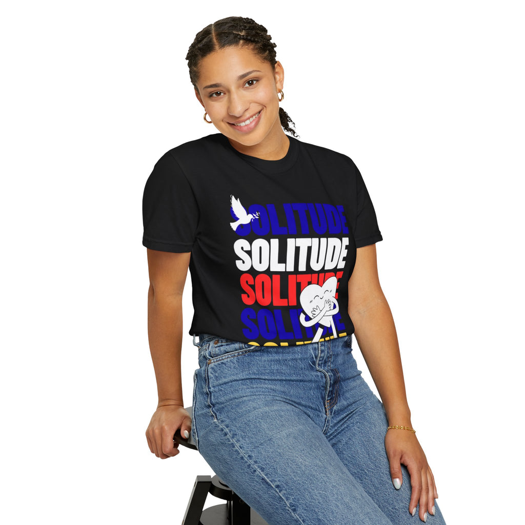تي شيرت Solitude للجنسين مصبوغ بالكامل