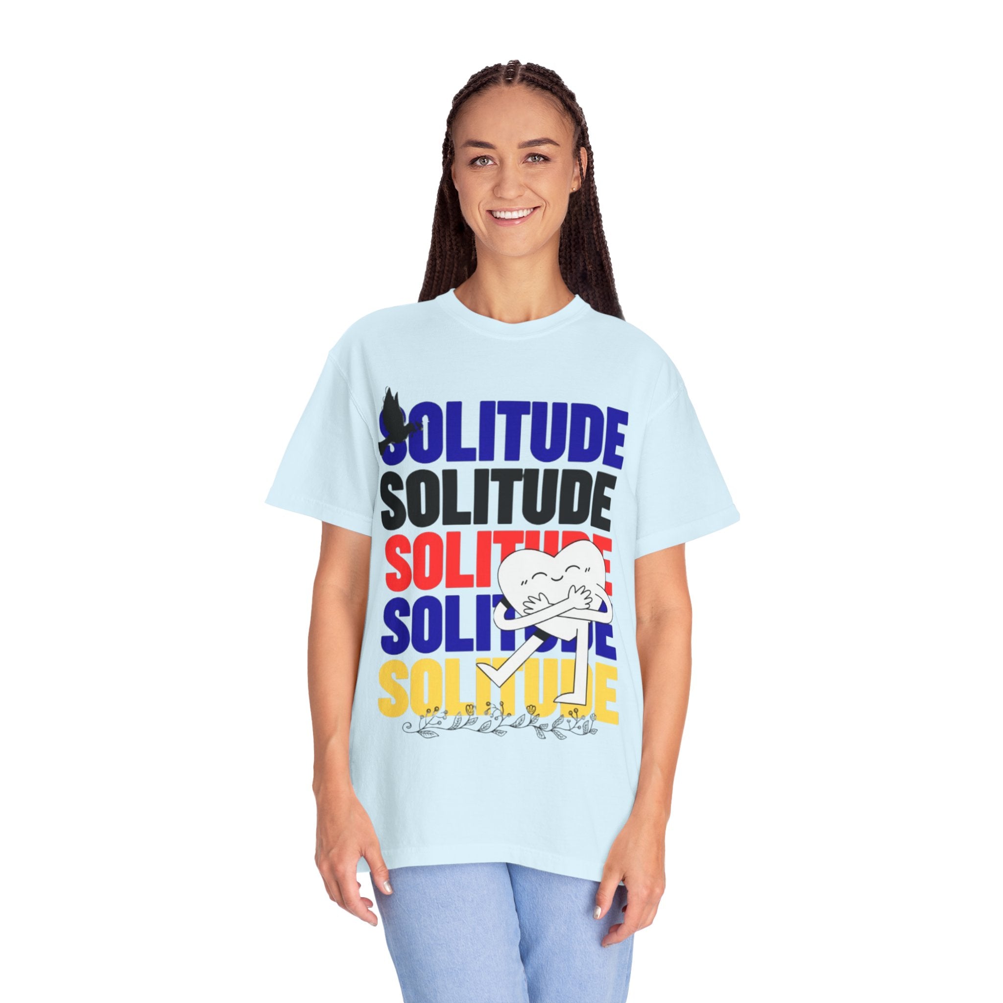 تي شيرت Solitude للجنسين مصبوغ بالكامل