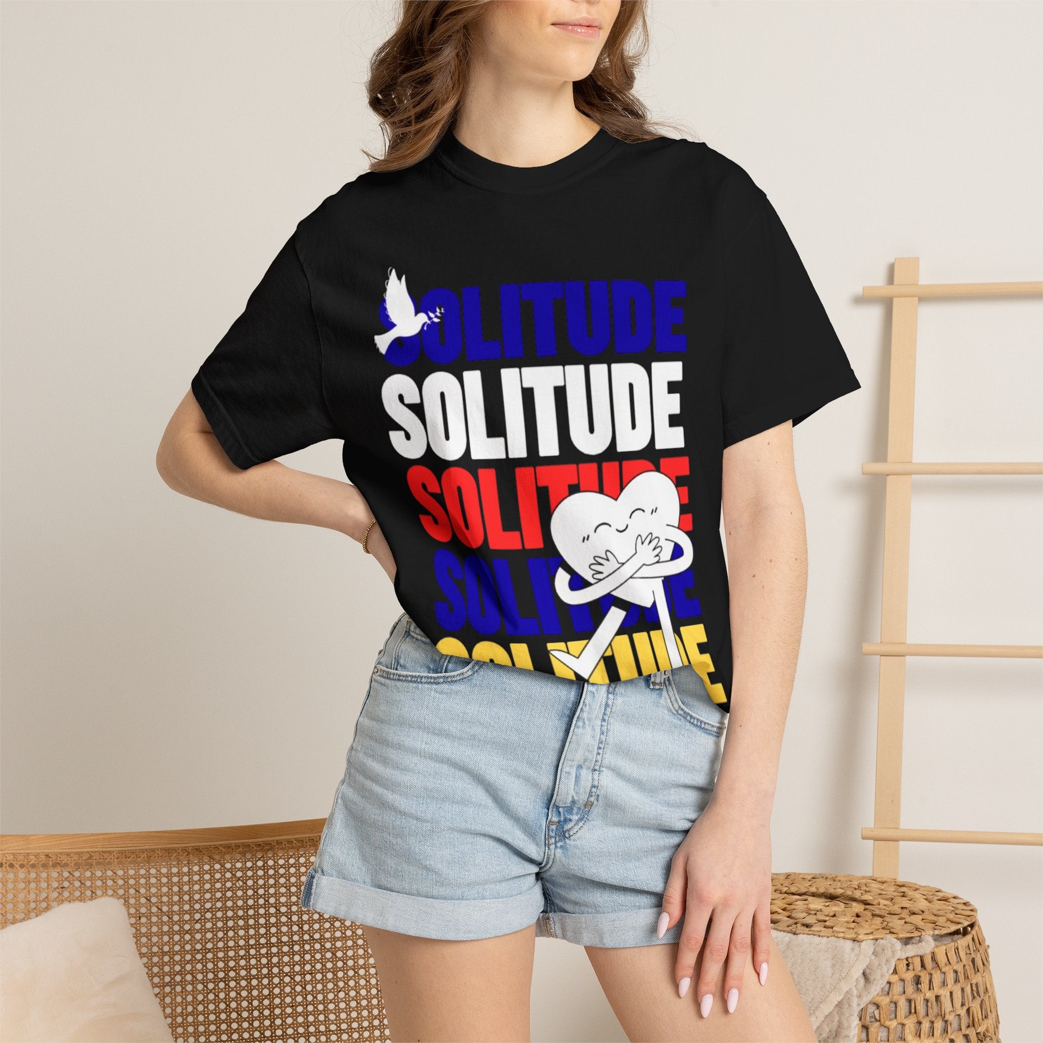 تي شيرت Solitude للجنسين مصبوغ بالكامل